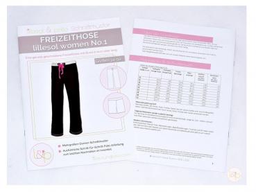 Papierschnittmuster - Freizeithose No. 1 - Damen- Lillesol & Pelle